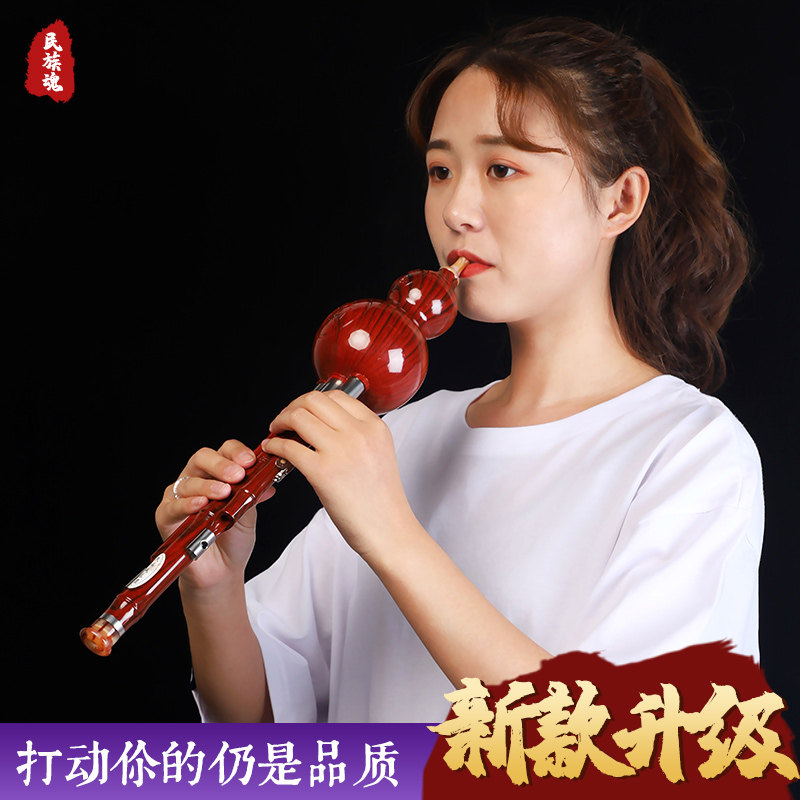 民族魂葫芦丝乐器初学者c调降b调小学生儿童专用七/7孔成人胡芦丝
