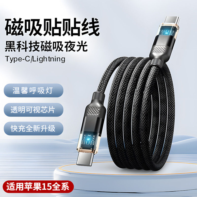透明磁吸充电线6a适用苹果16