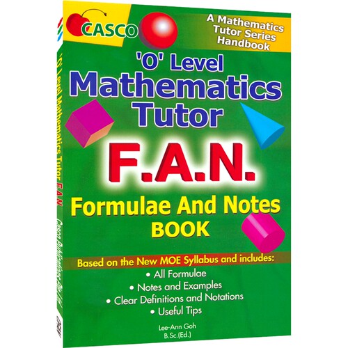 Casco O Level Maths Tutors F.A.N.  Formulae and Notes book 新加坡数学 初中数学 公式笔记手册 GCE O水准考试 英文原版图书