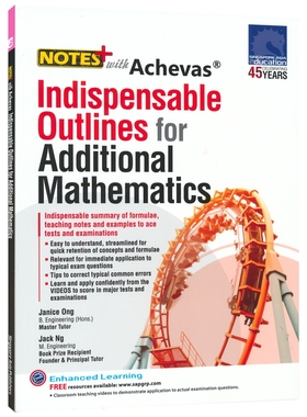新加坡数学 SAP NOTES+Indispensable Outlines for Additional Mathematics 初中附加数学必备例题 数学提高练习册 教辅 英文原版