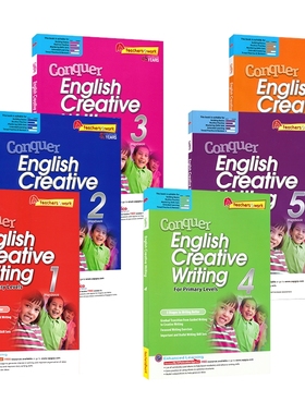 SAP Conquer Creative Writing 小学1-6年级 英语创意写作练习册 作文提分专项 五感写作法 攻克系列教辅 新加坡英文原版进口