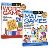 锻炼数学思维字母 Games 益智游戏 公文式 7岁 Math 词汇练习词汇链 数学文字游戏 Kumon 进口图书 教育 英文原版 加减法练习