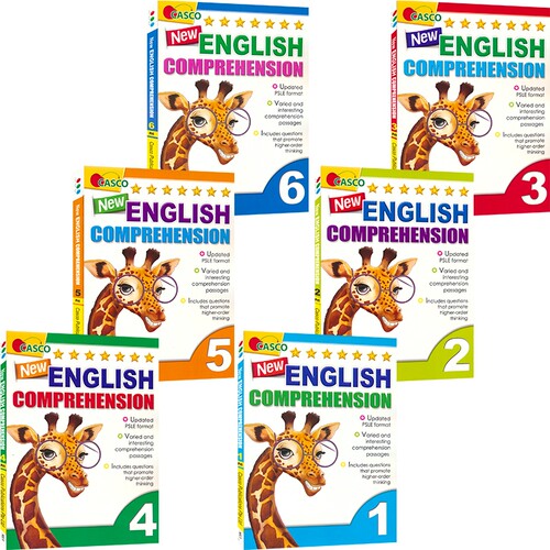 Casco New English Comprehension 1--6  新加坡英语 英语阅读理解 小学1-6年级6册 PSLE最新阅读理解题型 英文原版进口图书