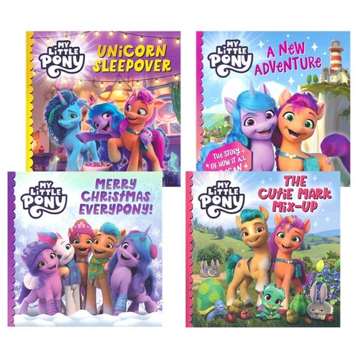 My Little Pony 小马宝莉故事绘本 英文原版1-4册 奇幻冒险 5-7岁亲子互动睡前读物 友谊成长 独角兽 圣诞节 全新冒险