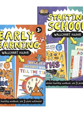 Help With Homework Early Learning&Starting School 教你写作业家庭教辅 幼儿练习字母/数学2册 英语学习 英文原版进口图书
