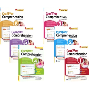 SAP Conquer Comprehension 1-6 英语阅读理解练习册 小学1-6年级 阅读能力专项训练 7-12岁 新加坡攻克系列教辅 英文原版进口图书