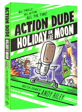 All Thrills All Action All the Time! Action Dude 动作小子2册 搞笑格子漫画 英雄冒险主题 英语课外读物 英文原版进口儿童图书