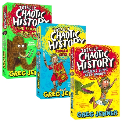 Totally Chaotic History Ancient Egypt Roman Britain Stone Age 混乱的历史3册 古埃及罗马石器时代 百科 英文原版进口儿童图书