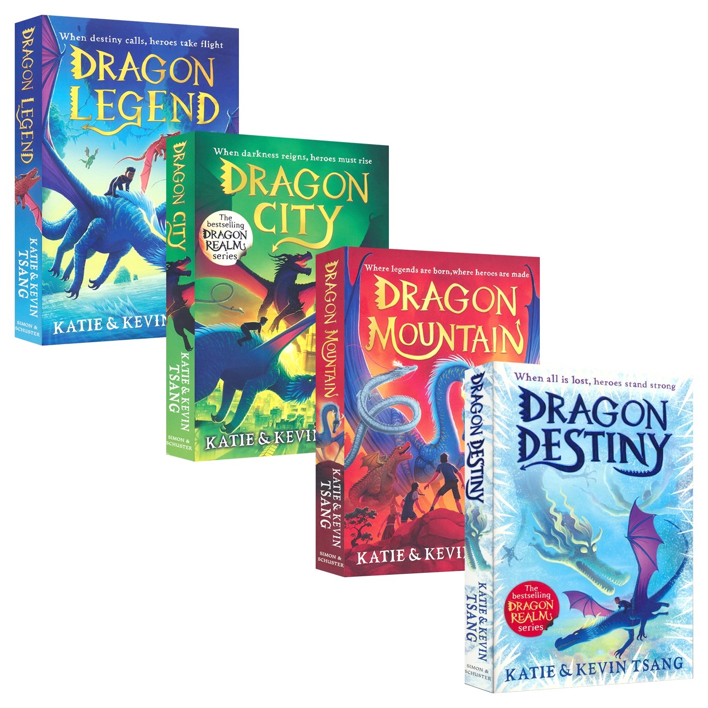 Dragon Realm 龙国系列1235 龙山 龙之传说 龙城 龙之命运 奇幻冒险故事 英语章节小说 英文原版进口儿童图书