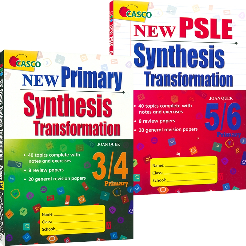 Casco Synthesis Transformation Primary 3-6 新加坡英语 句子合成与转换专项练习 3-6年级 英文原版进口图书