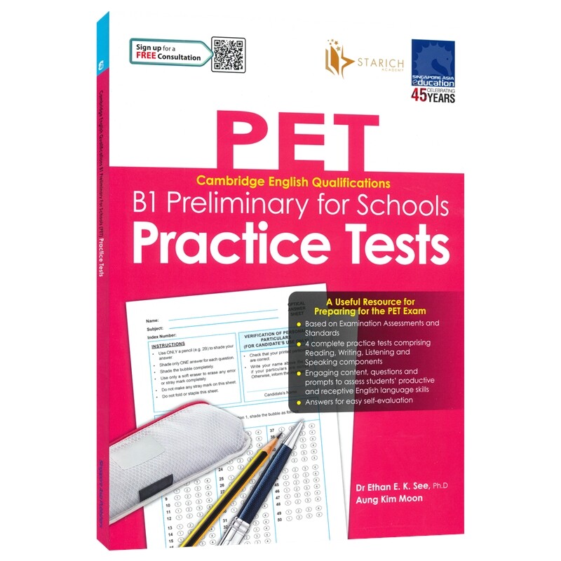 SAP Cambridge English Qualifications  B1 Preliminary for Schools Practice Tests 剑桥英语考试 PET PET 模拟练习册 英文原版