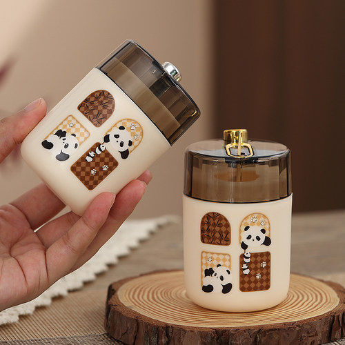 中古风按压牙签盒自动弹出家用收纳用具奶油风小鹿网红牙签筒桶罐