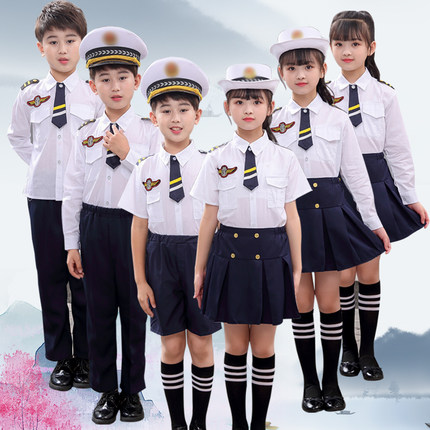 儿童水手空军飞行员服装海军小警察演出服幼儿园运动合唱会表演服