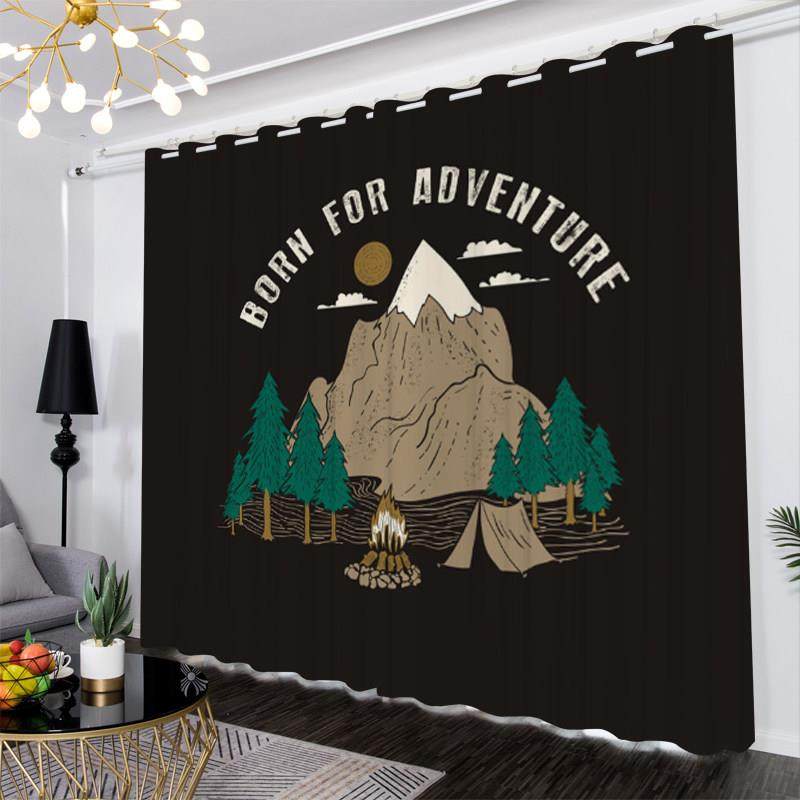 2025新款加厚遮光手绘山脉露营风窗帘定制隔断飘窗客厅背景装饰布,居家布艺,定制窗帘,淘宝优惠券,粉丝福利购,淘宝优惠卷