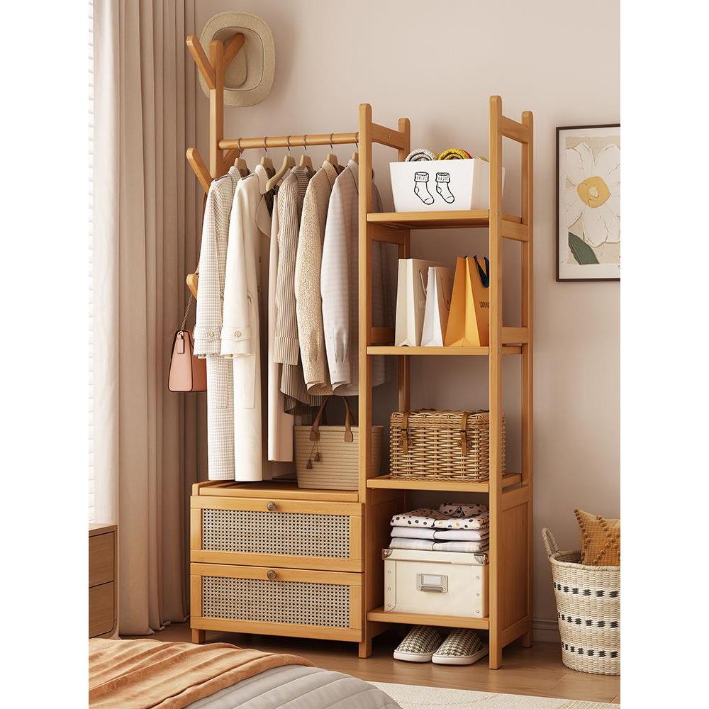 挂衣架落地立式衣柜卧室内房间家用网红晾衣服晒包储置物衣帽架子