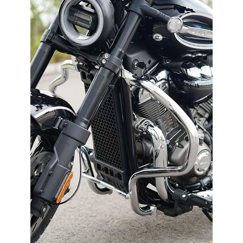 适用金吉拉350CVT ACE配件防烫罩边包电镀护杠靠背挡泥板加宽脚踏