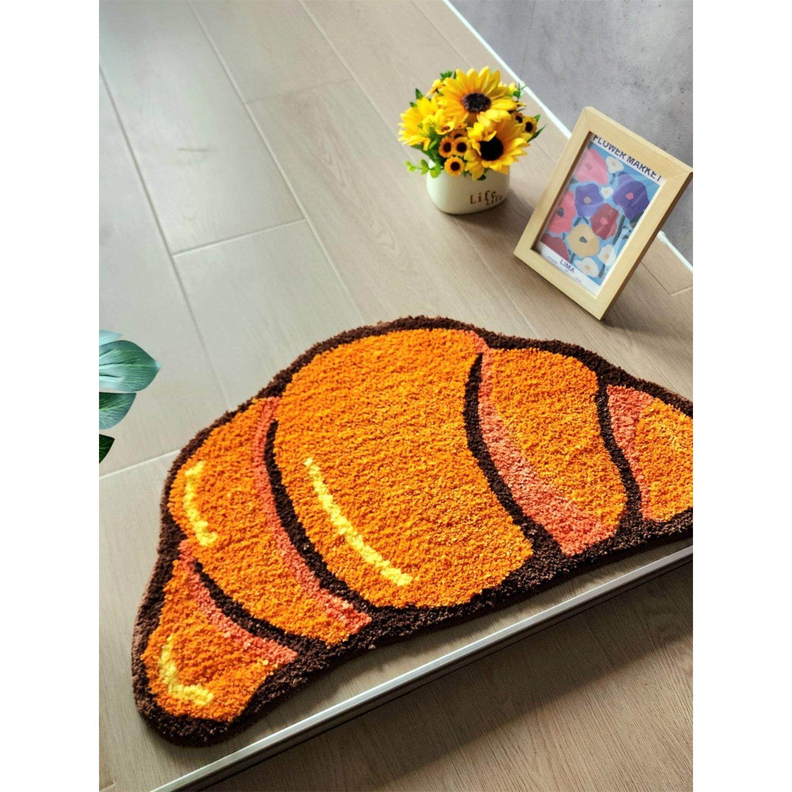 可爱水果牛角包软装吸水防滑门垫脚垫地毯机织卫生间入户卡通,居家布艺,家用脚垫,淘宝优惠券,粉丝福利购,淘宝优惠卷