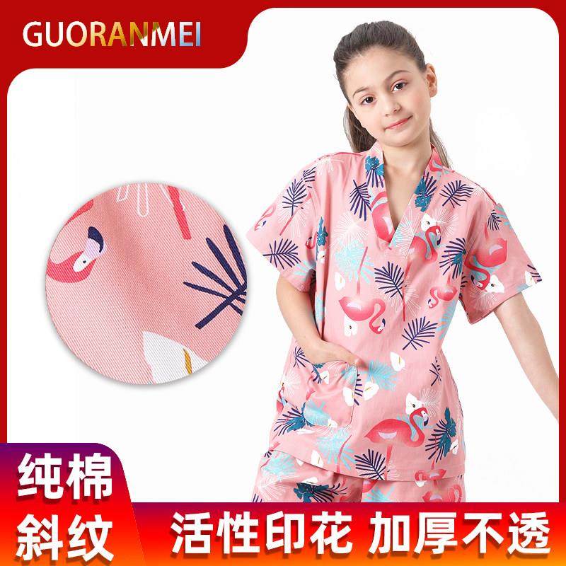 儿童汗蒸服火烈鸟睡衣桑拿宝宝洗浴卡通兔子娃娃浴衣亲子装纯棉,居家布艺,汗蒸服,淘宝优惠券,粉丝福利购,淘宝优惠卷