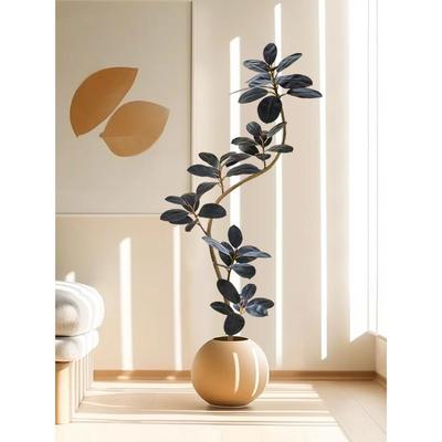 黑金刚仿真绿植室内客厅大型落地盆栽高级感仿生植物装饰摆件假树