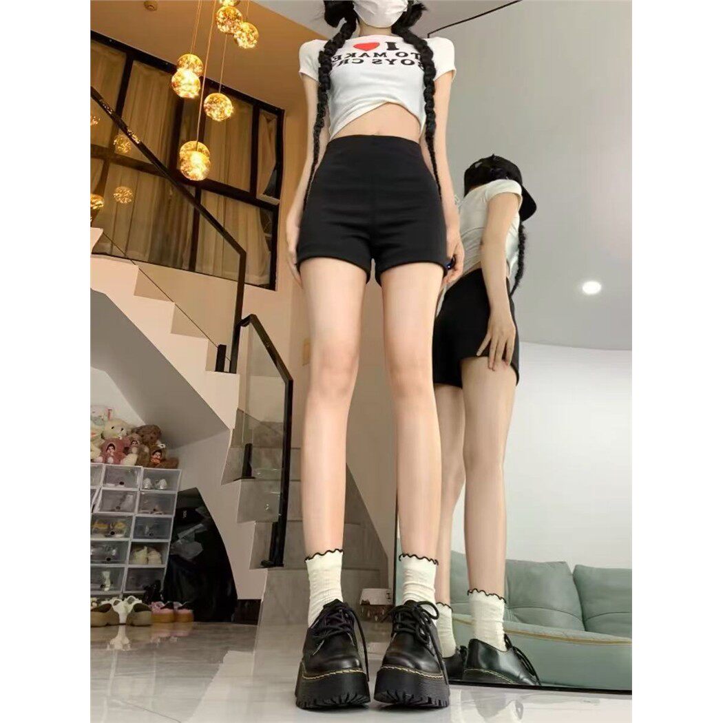 辣妹短裤弹力紧身运动裤裤子