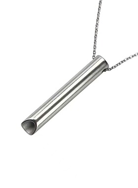 影琪钛钢简约百搭长条口哨项链跨境热卖调节呼吸冥想减压项链