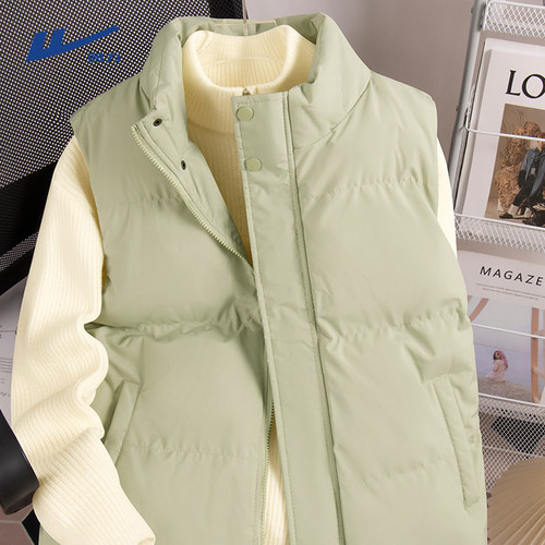 回力男士冬款软绒厚棉立领马甲