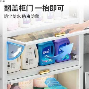 防尘带柜门浴室置物架多功能置物柜置物架家用落地收纳柜储物架