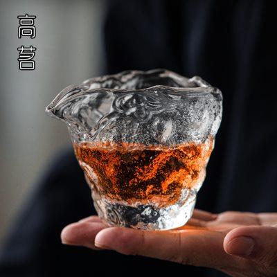 玻璃公道杯加厚鹰嘴公杯高档功夫茶具配件分茶器日式单个无把匀杯