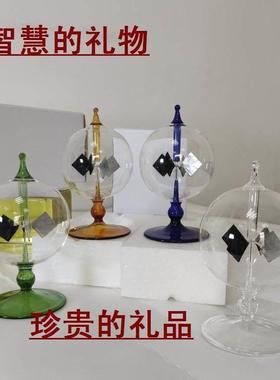 阳光风车克鲁克斯辐射计玻璃工艺礼品摆饰车载办公摆件情侣儿童生