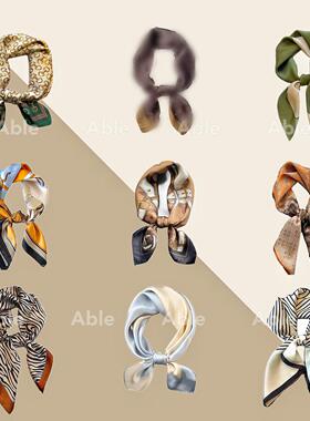 女士丝巾摆件｜样板间衣帽间现代简约绸缎丝巾披肩方巾展示柜饰品