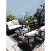 户外藤沙发庭院花园休闲别墅家具民宿露台覆古户外沙发组合