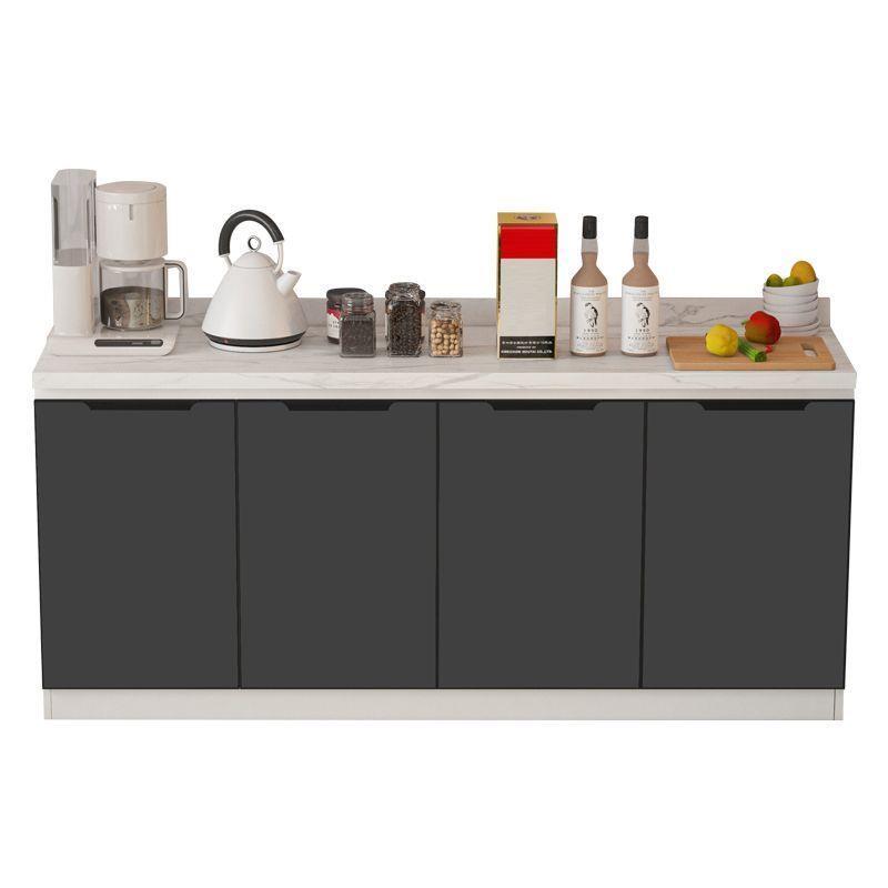 岩板台面厨房橱柜家用大理石橱柜一体式灶台柜简易经济型出租房柜