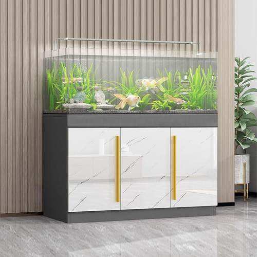 轻奢鱼缸柜底柜底座柜子现代方柜架子简易承重非实木家用隔断定做