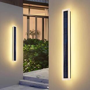 太阳能户外防水长条壁灯外墙灯别墅庭院大门门口灯感应围墙洗墙灯