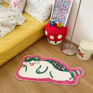 与风与海原创设计小猫地毯植绒客厅毛毯可爱卧室床边毯浴室吸水垫