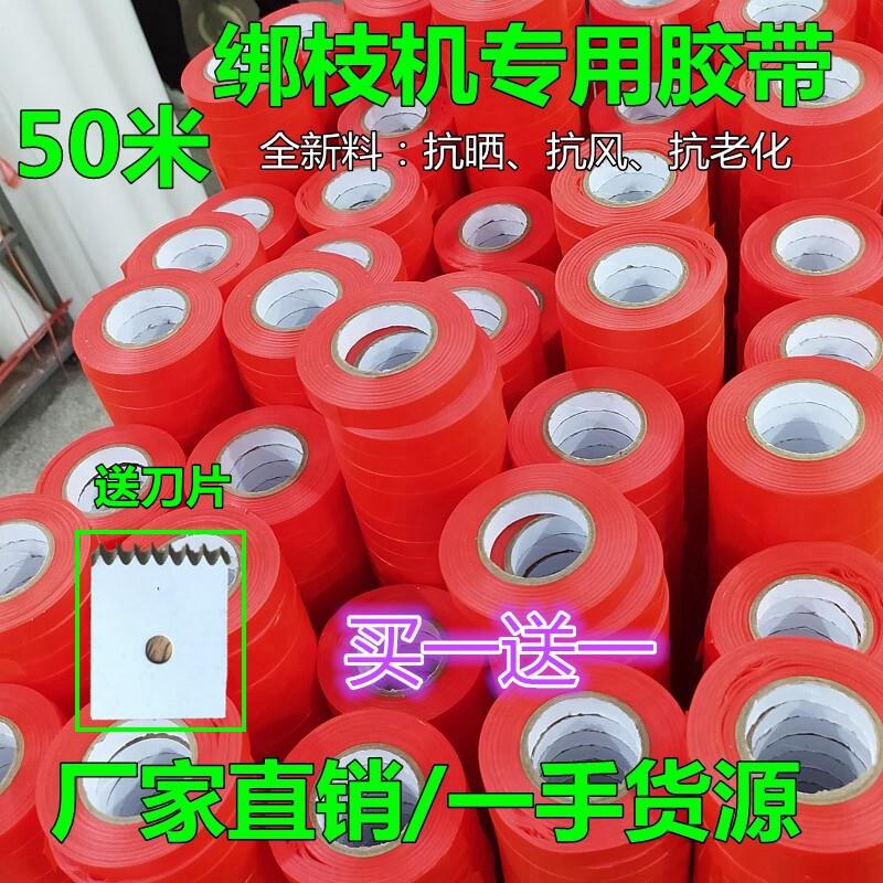 买送刀片 50米整件PVC西红柿绑枝机胶带绑枝器专用绑带葡萄绑蔓带图片