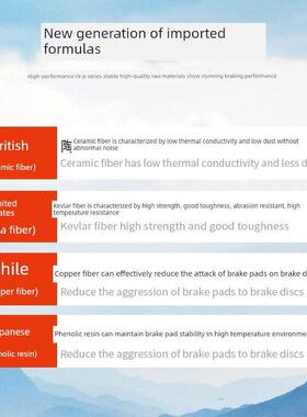 Xata陶瓷刹车片本达摩托车灰色石头250拿破仑Bd250-16A-30盘式制
