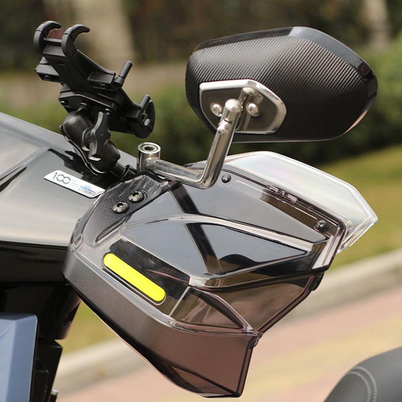 机车护手挡风玻璃车把手罩电动车挡风板加高加长uy踏板改装通用配