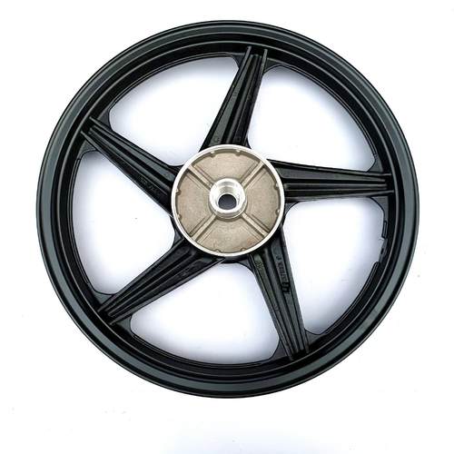 适用于Qs150-5摩托车浩君Gr150黑银Ga150前后轮毂钢轮辋铝轮盘式