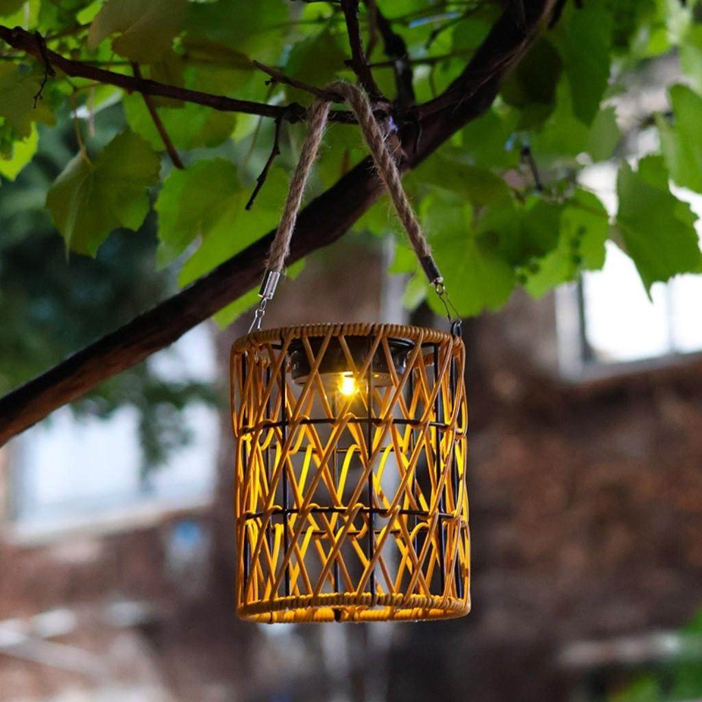新款庭院太阳能吊灯藤条灯笼中式覆古氛围灯户外阳台花园装饰挂灯,家装灯饰光源,户外吊灯,淘宝优惠券,粉丝福利购,淘宝优惠卷