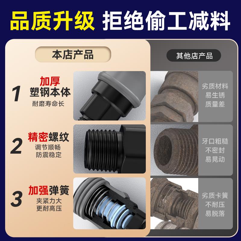 热销气管快速接头C式自锁高压风管气动气泵快插公母吹尘枪配件8mm