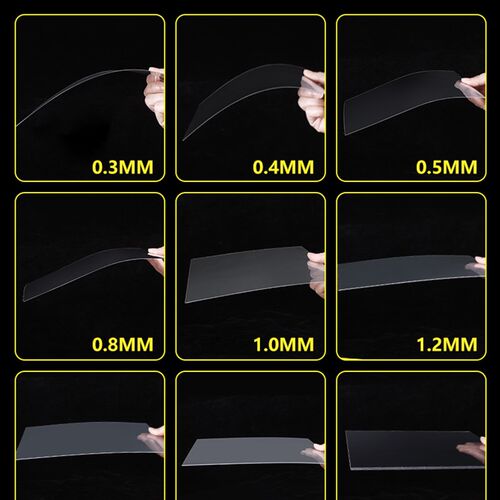 热销透明压克力板材0.2 0.3 0.5 0.6 0.8 1mm塑料玻璃板PVC透明硬