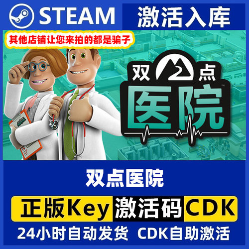 Steam正版国区KEY 双点医院 Two Point Hospital 激活码cdk