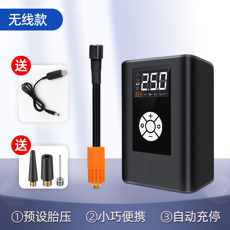 车载充气泵无线打气泵车用汽车摩D托车轮胎电动打气筒高压大功率