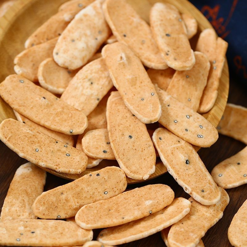 网红零食老式传统非油炸炒年糕片干年糕胖条手工爆米花锅巴猫耳朵