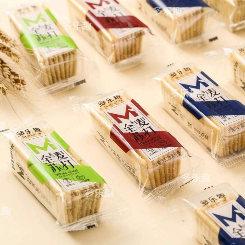 哆乐趣全麦苏打饼干无蔗糖美味零食小包装称重下午茶办公室点心