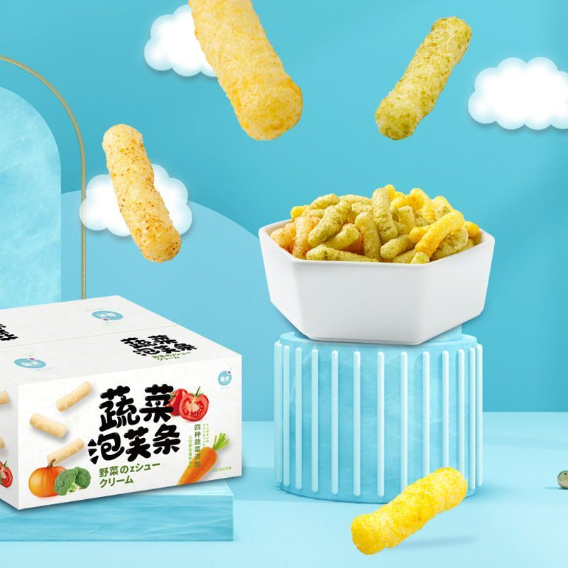 【无添加防腐剂】蔬菜泡芙条宝宝零食好吃的营养非油炸健康食品