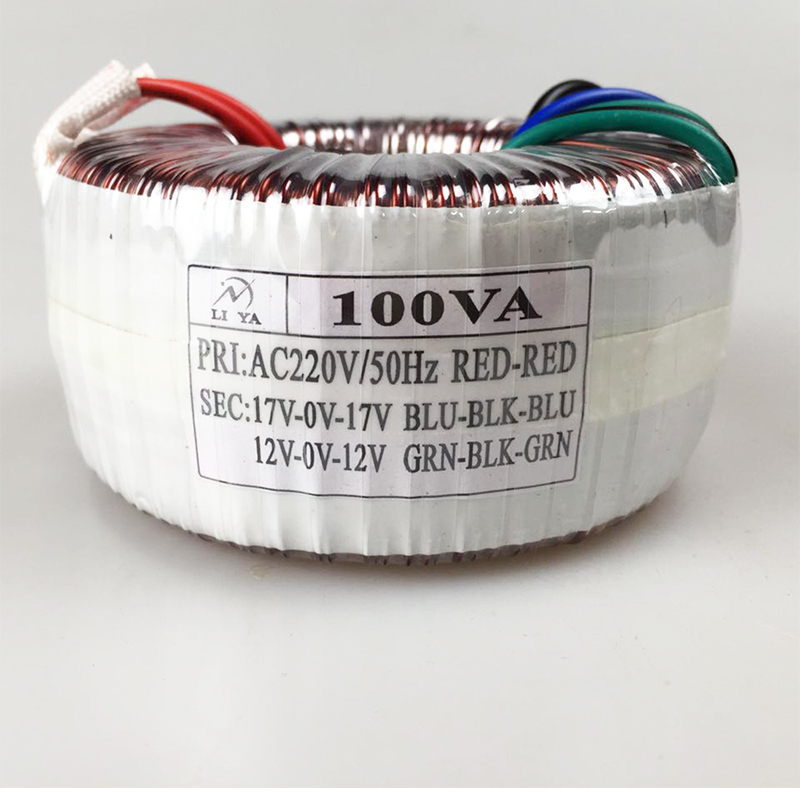 热销100w环形变压器 220V转双17V双12V 纯铜足功率隔离电源牛电压