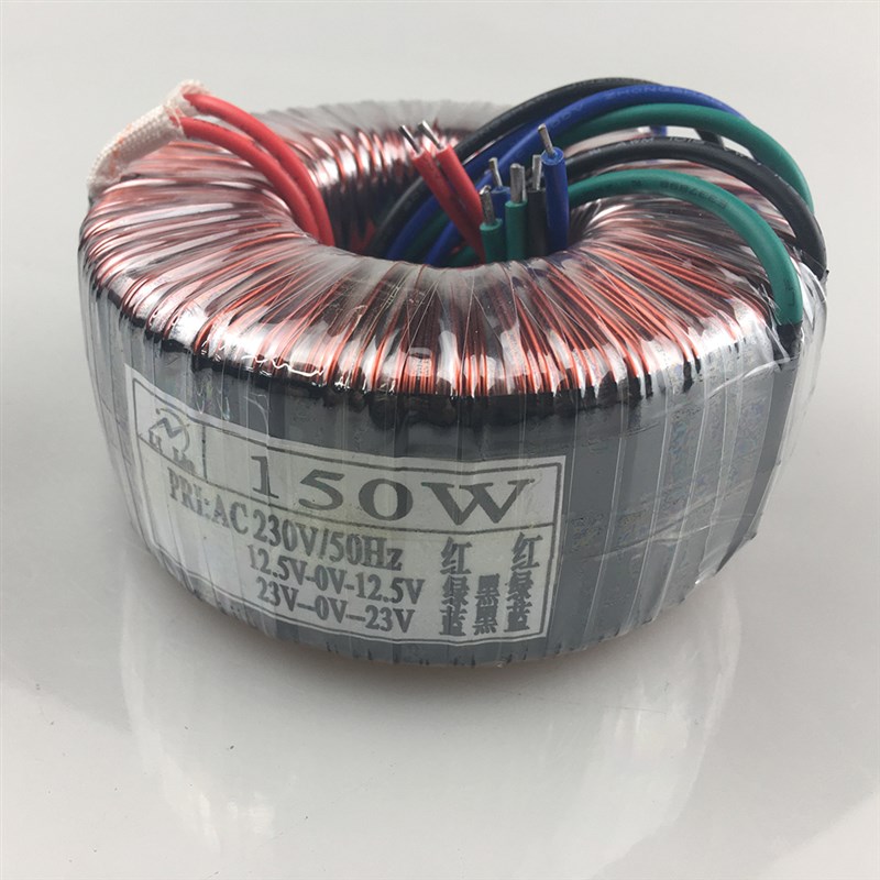 热销150W环牛 HIFI功放电源变压器 230V转双12.5V双13V 隔离纯铜