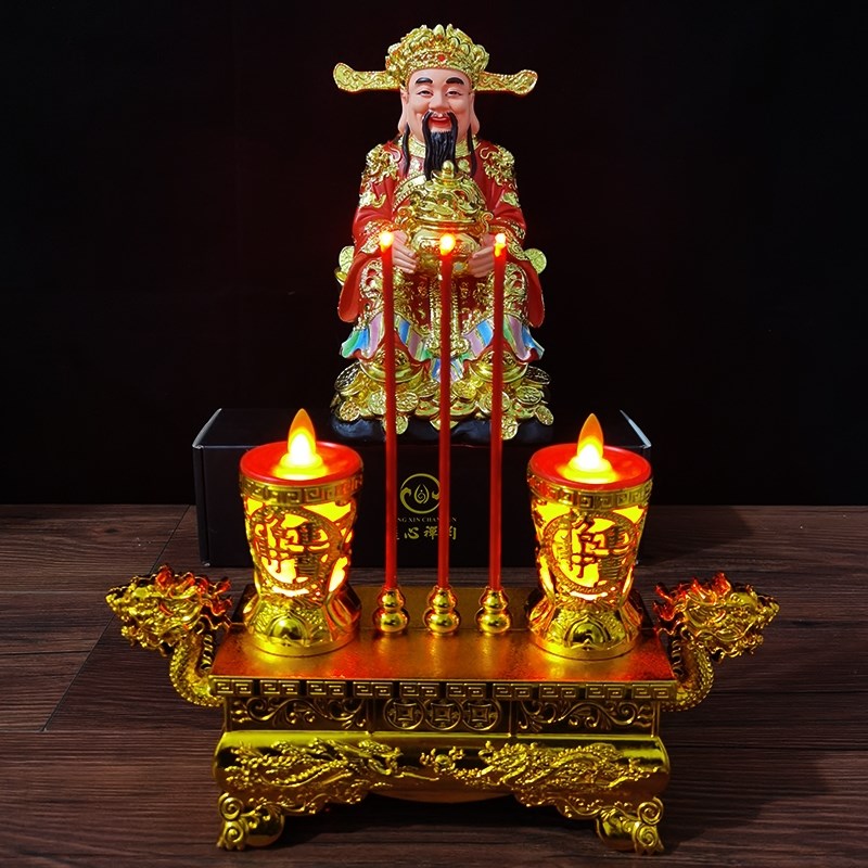 热销电子香炉供奉电蜡烛灯供财神爷烧香烛台家用插电佛光普照室内